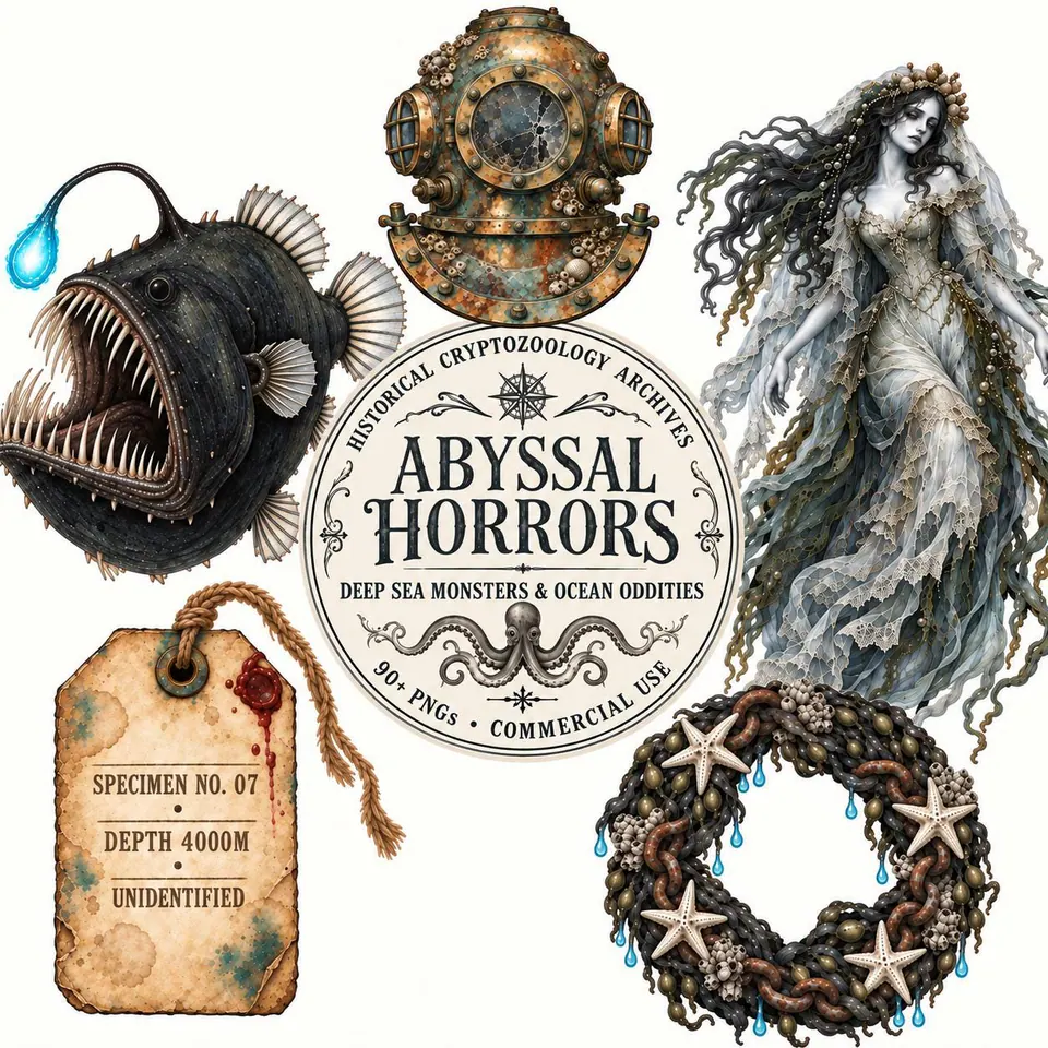 Abyssal Horrors — cover of the VintageHauntArt collection