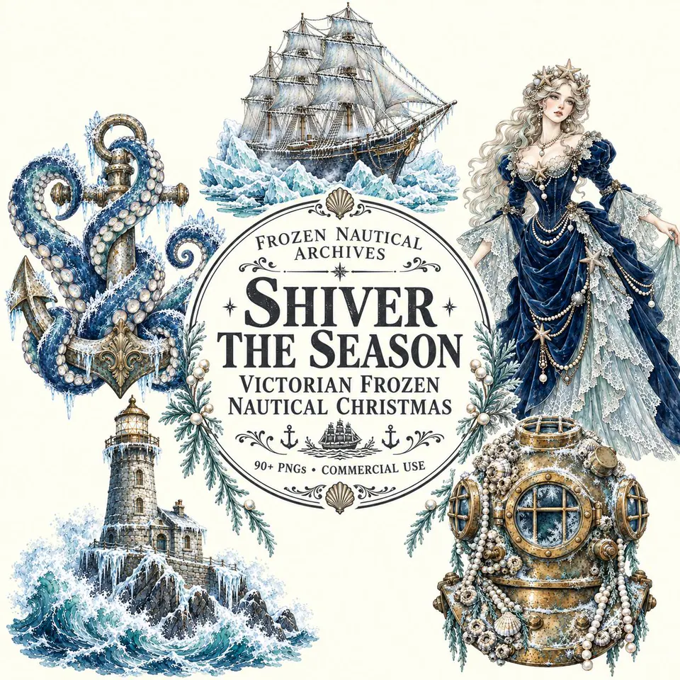 Shiver the Season — cover of the VintageHauntArt collection