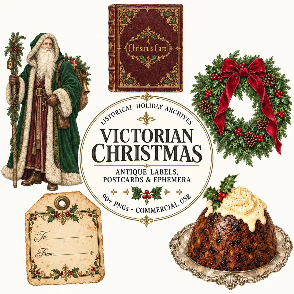 Victorian Antique Christmas — cover of the VintageHauntArt collection