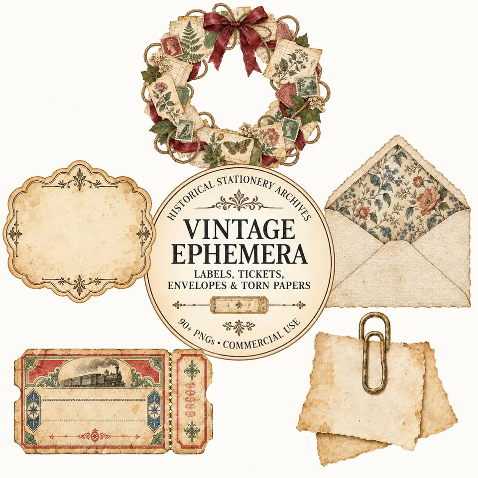 Victorian Everyday Stationery — cover of the VintageHauntArt collection