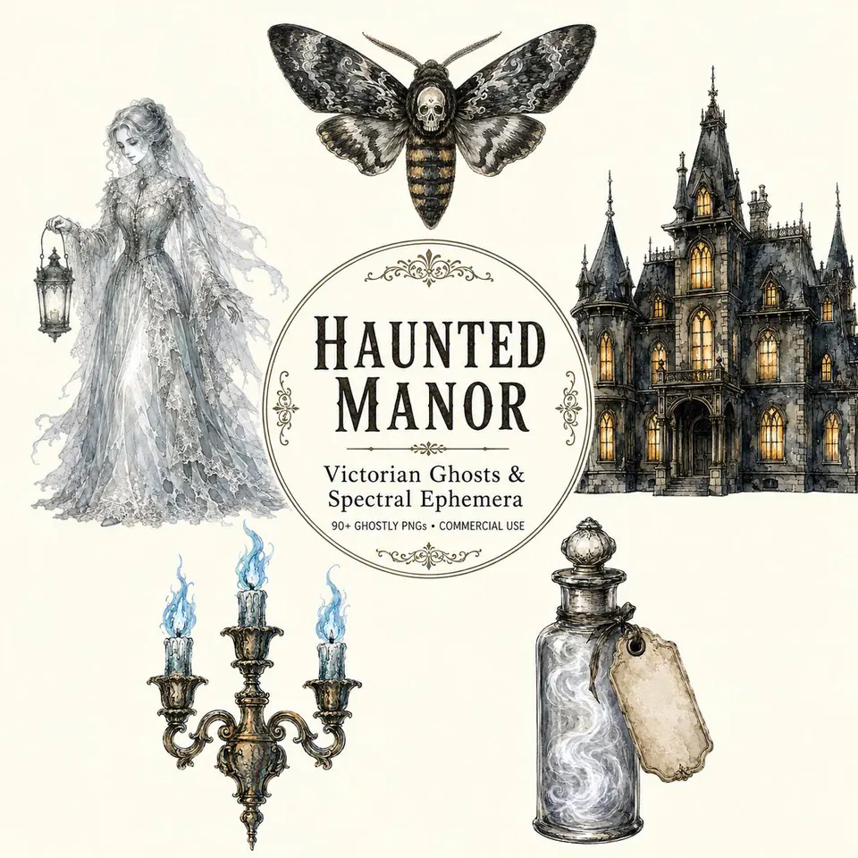 Victorian Haunted Manor — cover of the VintageHauntArt collection