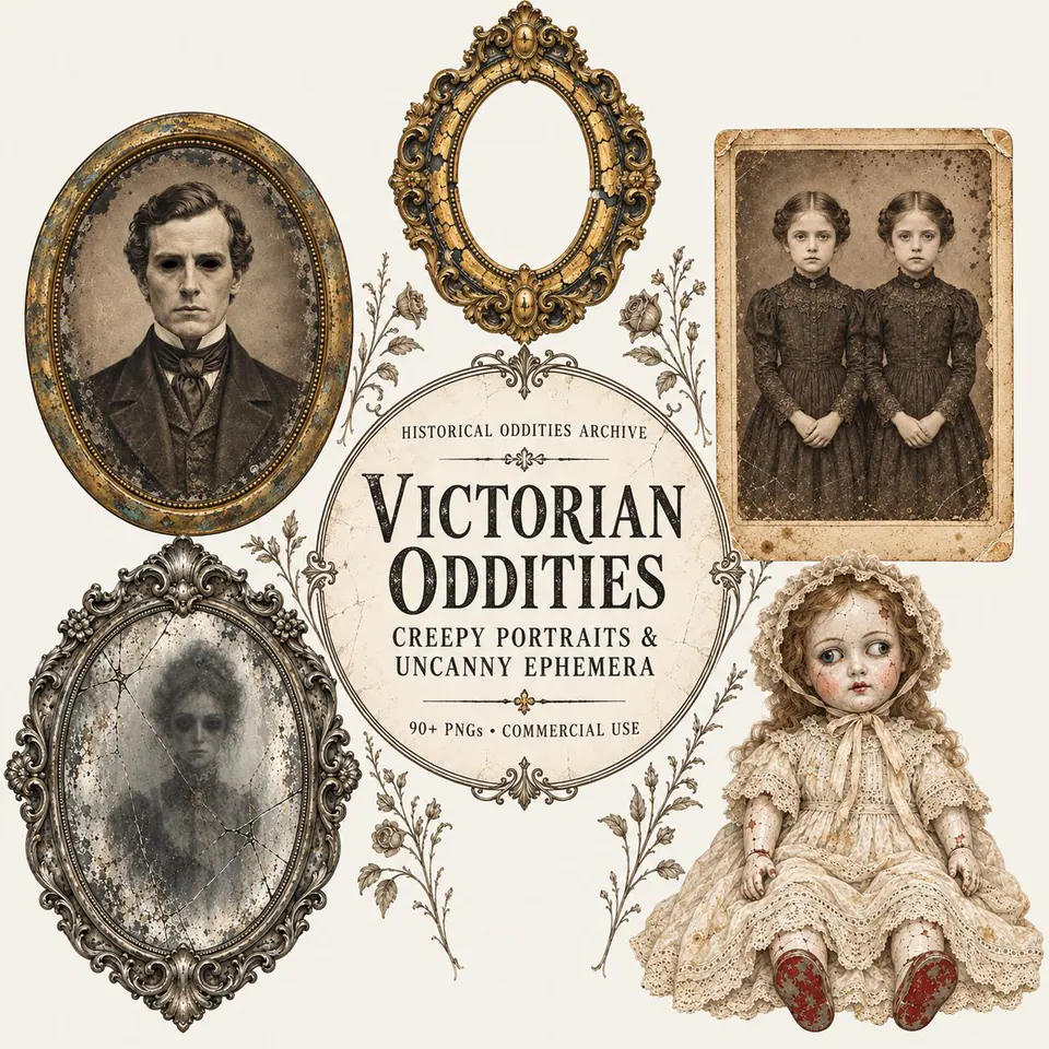 Victorian Oddities — cover of the VintageHauntArt collection