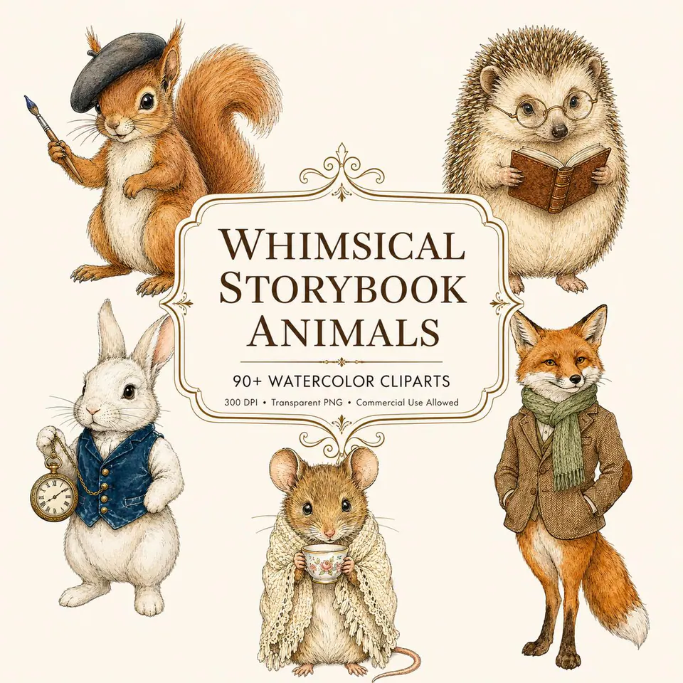 Vintage Storybook Animals — cover of the VintageHauntArt collection
